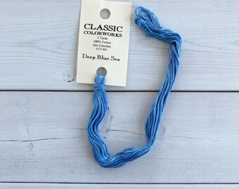 Classic Colorworks Hand-Dyed Embroidery Floss - Deep Blue Sea
