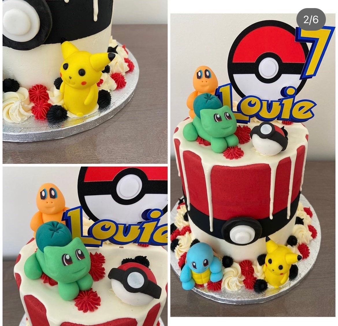 POKEMON Cake Toppers EDIBLE / Personalised Name / Fondant Cake Etsy UK