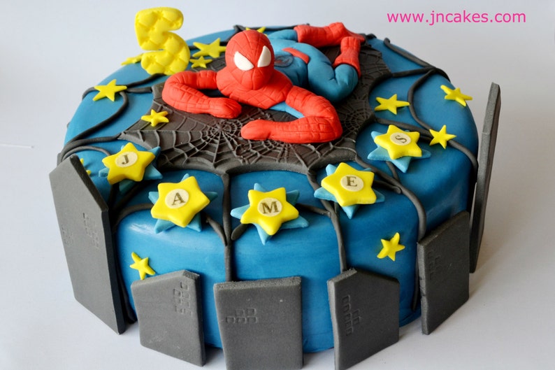 Spiderman Cake Toppers Personalised Edible Decoration Etsy