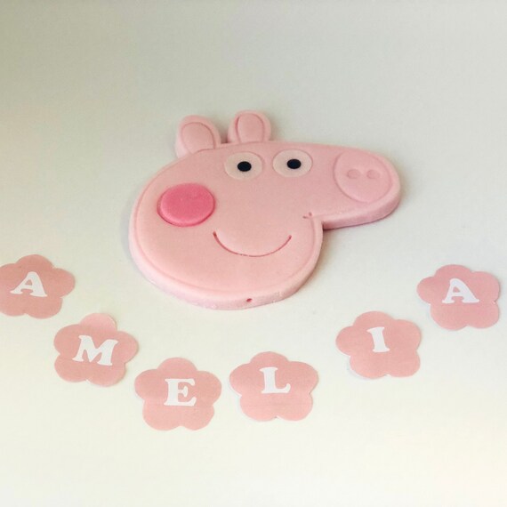 Pig Cake Toppers Personalised Edible Decoration Figure Etsy