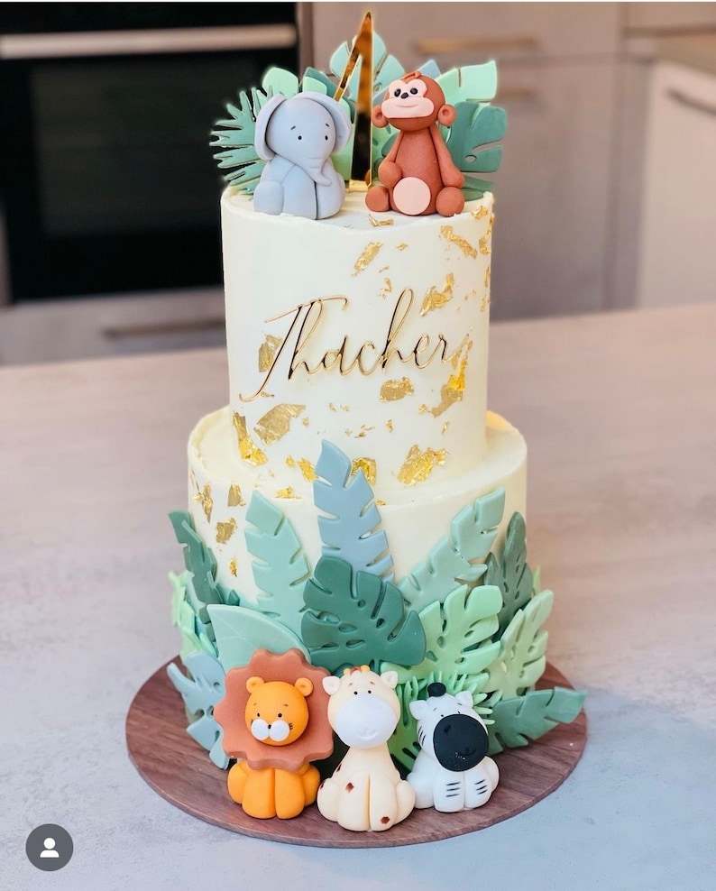 EDIBLE Jungle Animals Cake Topper / Set of 5 / Any Etsy UK