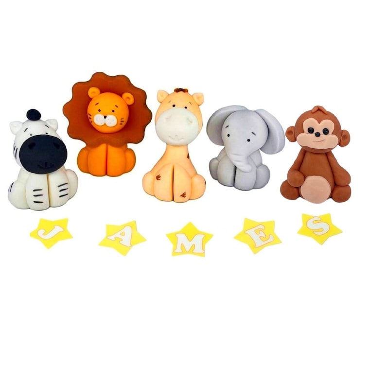 EDIBLE Jungle Animals Cake Topper / Set of 5 / Any Etsy UK