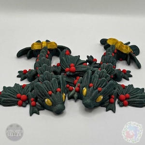 Mistelzweig-Feiertagsdrache - 3 Größen - gelenkiger 3D-Druck