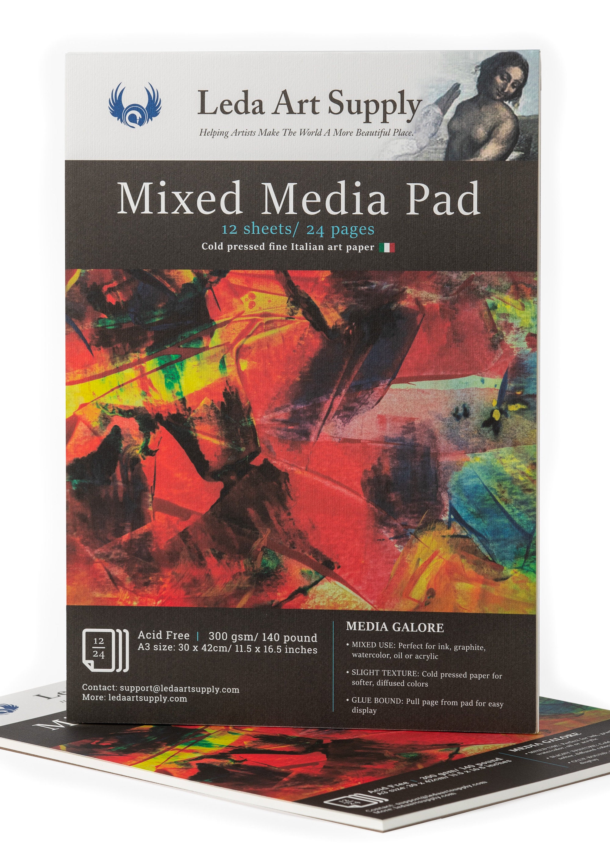 Mixedmedia Art Paper Pad 2pack for Watercolor Acrylic or Etsy UK