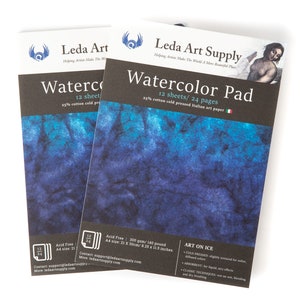 ArtBeek Watercolor Paper Block,9 x 12 Watercolor Block 32 Sheets 100% Cotton Cold Press 140lb/300gsm