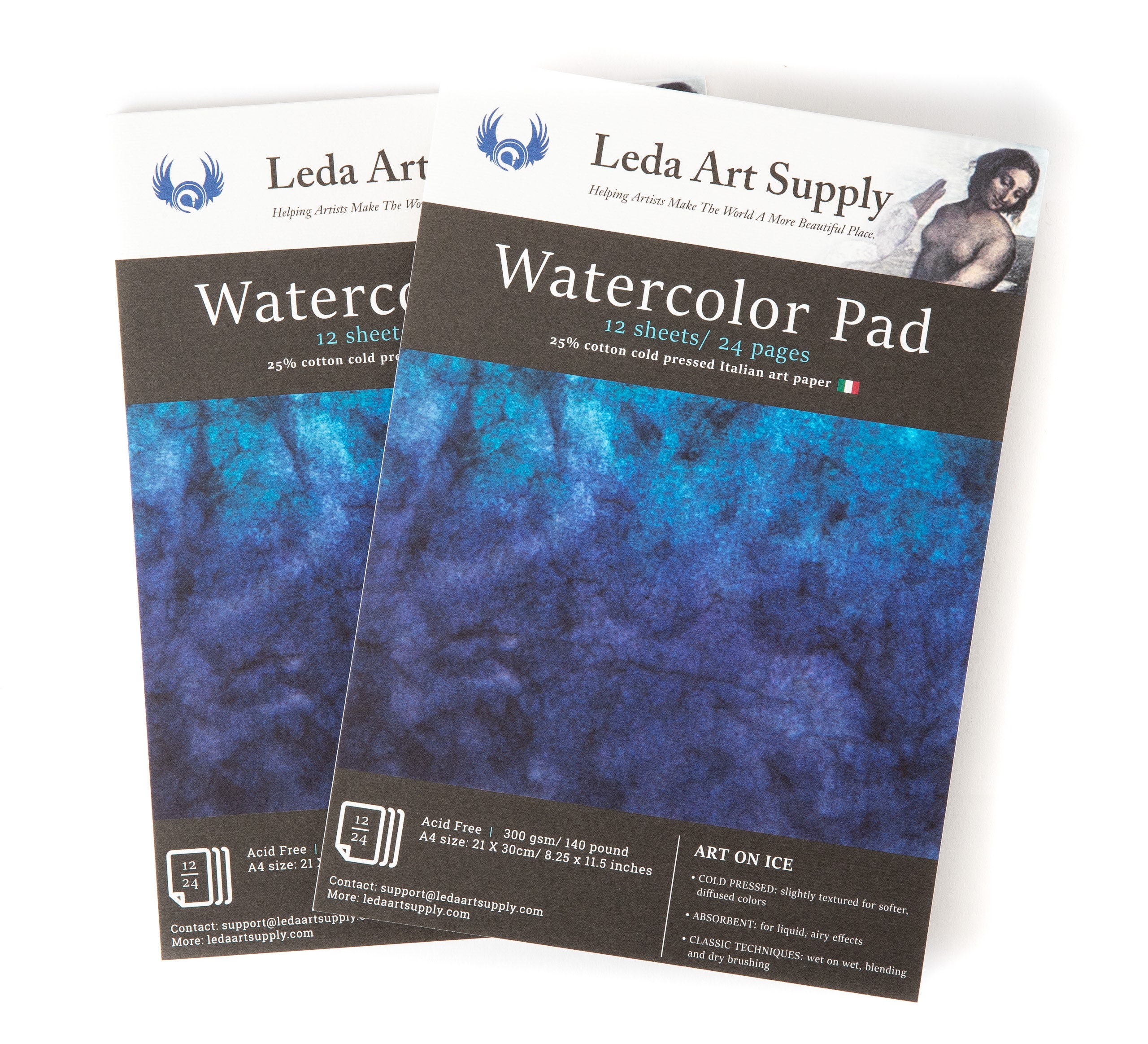 Watercolor Sheets 12 8 X 10 Portrait Size Strathmore 140 Lb Cardstock  Textured White Art Supplies Blank Cards Watercolour Painting 