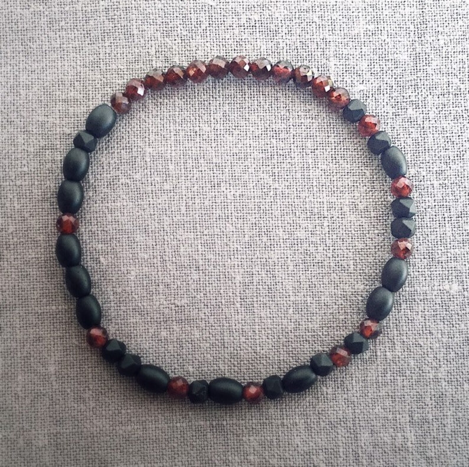 YOU ARE MINE Bdsm Morse Code Bracelet in Red Garnet and Black | Etsy