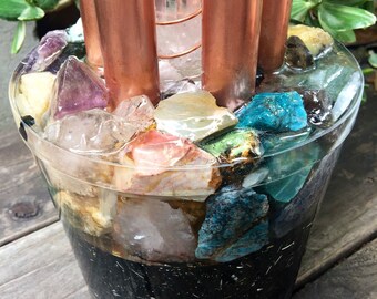 Emerging Stones Fully Loaded Six Shooter Cloudbuster (Complete Unit) Orgone Harmonizer - Chembuster -  Gem & Crystal Art Sculpture