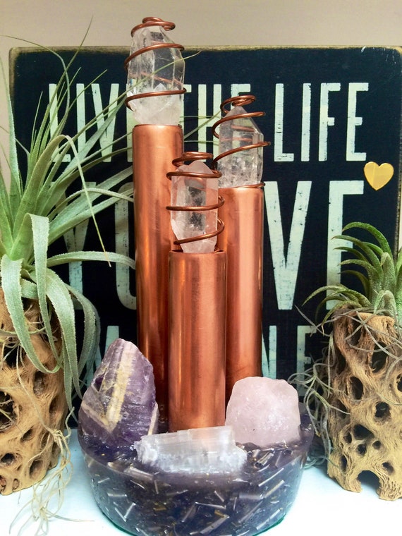 Super Spiral Desktop Cloud Buster- Chembuster Orgone Energy Harmonizer- Orgone Gem & Crystal Art Chem Protection Powerful Orgone
