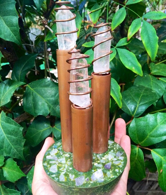 Super Spiral Desktop Cloud Buster- Chembuster Orgone Energy Harmonizer- Orgone Gem & Crystal Art Chem Protection Powerful Orgone