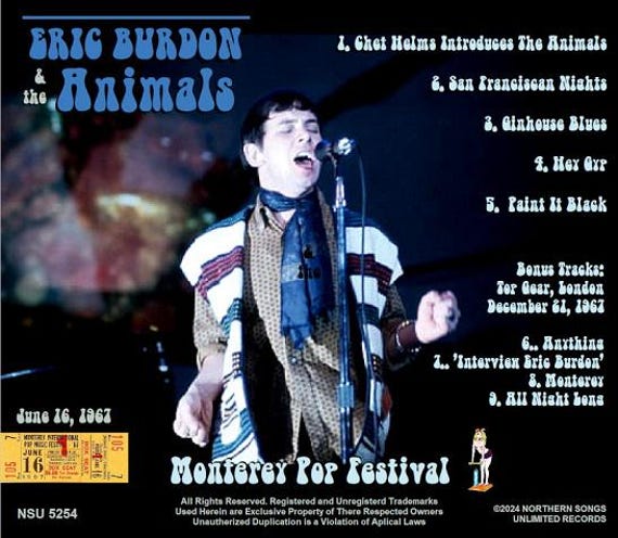 Eric Burdon and the Animals Live at the Monterey Pop Festival 1967