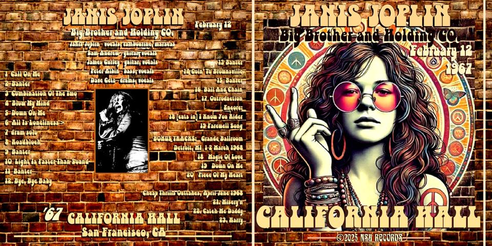 Janis Joplin California Hall in San Francisco 1967 February 12, LTD 2CD ...