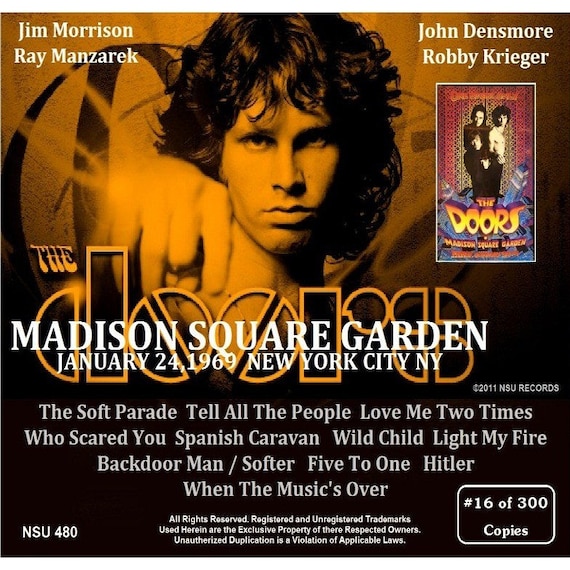 The Doors Live Madison Square Garden 1969 01.24. LTD 2CD - Etsy