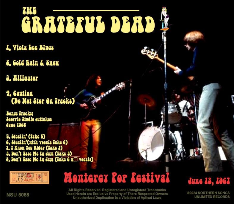 Grateful Dead Live at the Monterey Pop Festival 1967 June 18 LTD