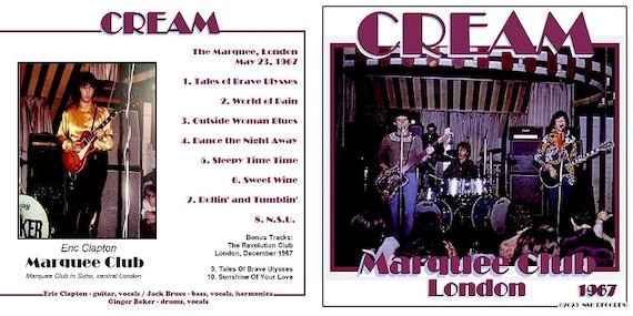 Cream Live at the Marquee Club in London 1967 May 23rd. Ltd