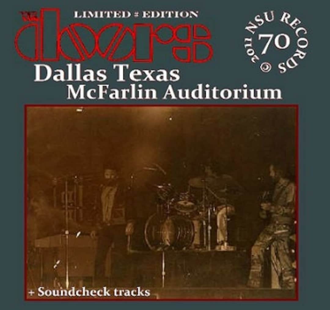 The Doors Live in Dallas Texas 1970 December 11th Limited # Cd