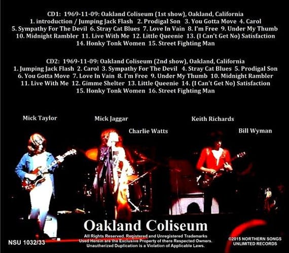 The Rolling Stones Live Oakland Coliseum 1969 LTD 2CD - Etsy