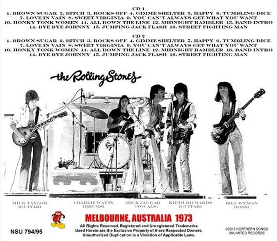 The Rolling Stones Melbourne, Australia 1973 February 17 & 18 LTD