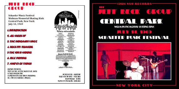 Jeff Beck Group Central Park in NY City 1969 July 14th Ltd Cd - Etsy