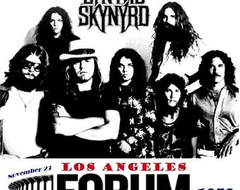 Lynyrd Skynyrd Live (rare) at the L.A. Forum 1973 November 23rd  LTD CD