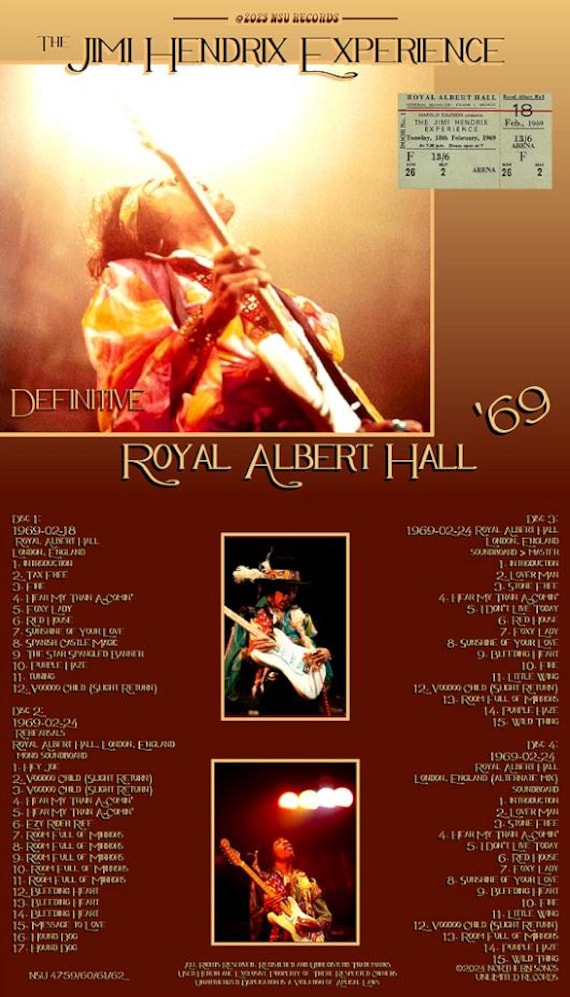Jimi Hendrix Experience Royal Albert Hall 1969 February 18 & 24