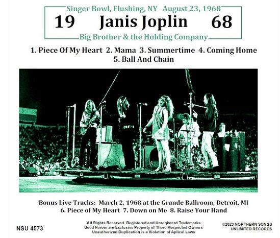 Janis Joplin Live at the Singer Bowl, Flushing New York 1968
