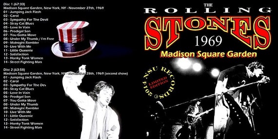 The Rolling Stones Live New York 1969 Nov 27&28 Ltd 2cd - Etsy