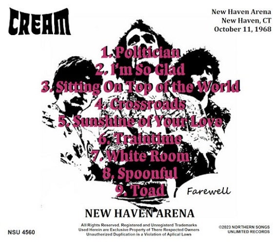 Cream - Live in New Haven 1968 - Limited Edition CD - Etsy
