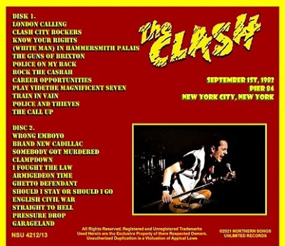 The Clash Live at Pier 84 NYC 1982 - Limited Edition 2 CD - Etsy