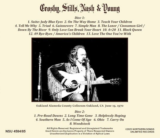 Crosby ,stills, Nash & Young Oakland Coliseum, Oakland, Ca 1970