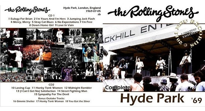 rolling stones hyde park (RAREUK!!送料込み) The Rolling Stones Live at Hyde Park 1969 July 5th Complete