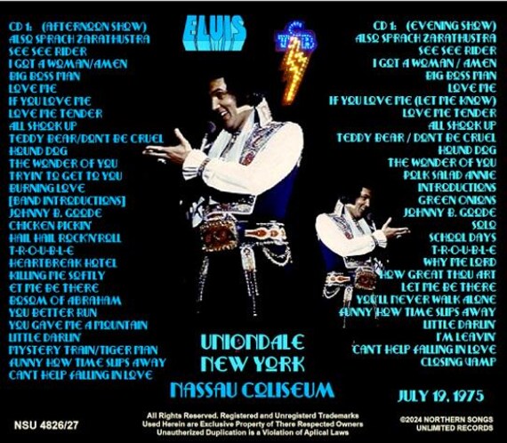 Elvis Presley Live in Uniondale, New York 1975 July 19th LDT 2CD
