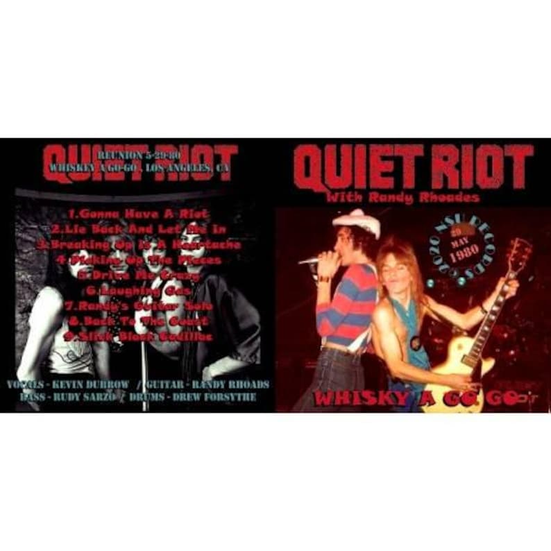 Queit Riot Randy Rhodes Quiet Riot W/ Randy Rhodes Whisky a Go Go 1980 May 29th Ltd Cd - Etsy