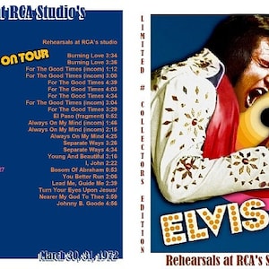 Elvis Presley on Tour Rehearsals at RCA Studio's March 1972 LTD 2CD - Etsy