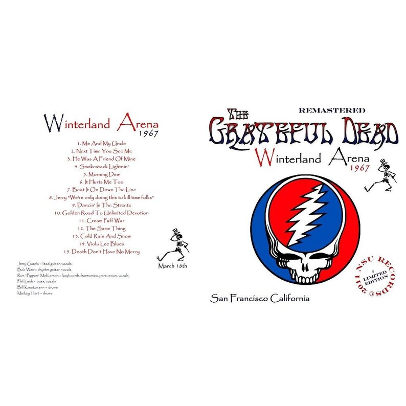 Gd Arena Grateful Dead Winterland Arena 1967 March 18TH, LTD 2CD OOP!! - Etsy