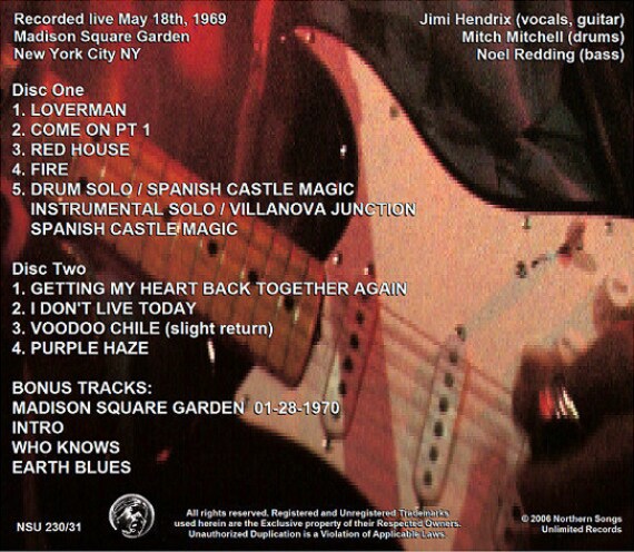 Jimi Hendrix Experience Live at MSG 1969 May 18. OOP LTD 2CD - Etsy
