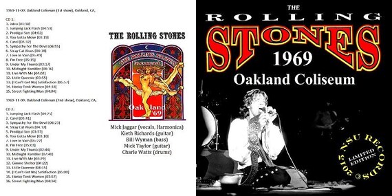 The Rolling Stones Live Oakland Coliseum 1969 LTD 2CD - Etsy New