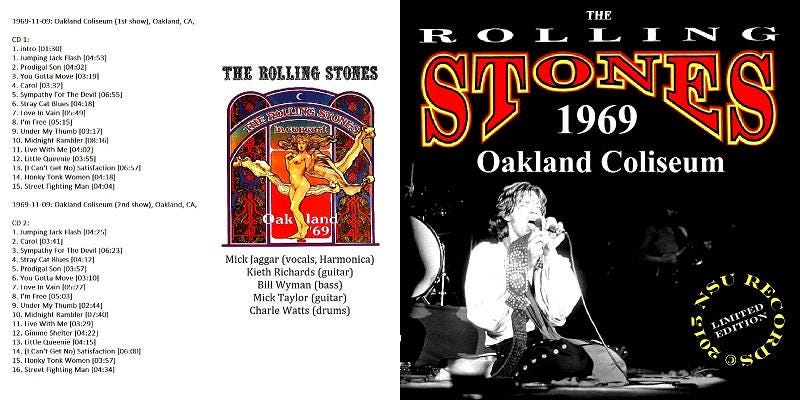 The Rolling Stones Live Oakland Coliseum 1969 LTD 2CD - Etsy New