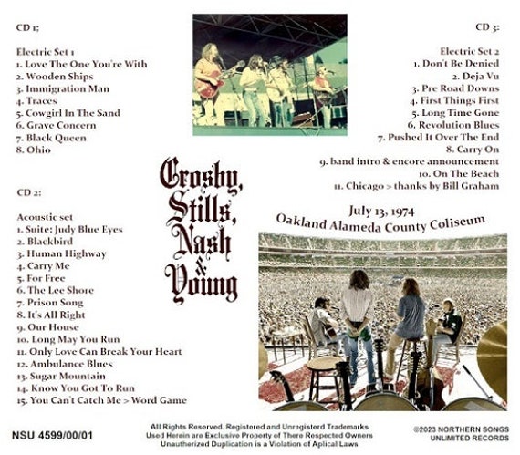 Crosby, Stills, Nash & Young Live Day on the Green 1974 July 13th