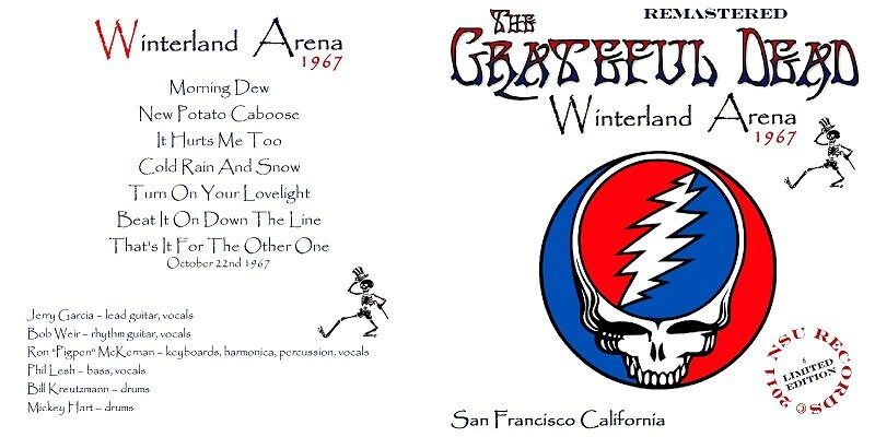 The Grateful Dead Live Winterland Arena 1967 October 22nd. Ltd
