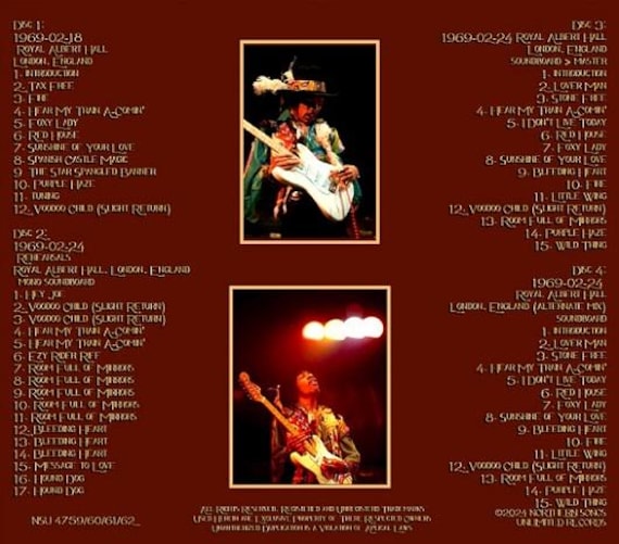 Jimi Hendrix Experience Royal Albert Hall 1969 February 18 & 24