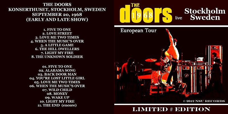 The Doors Live Stockholm Sweden 1968 September 20th Ltd 2cd