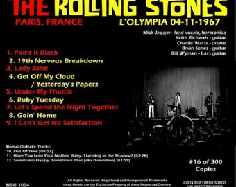 洋楽 The Rolling Stones PARIS 98 2CD The Rolling Stones: Live In Paris 1965 (On Stage Records