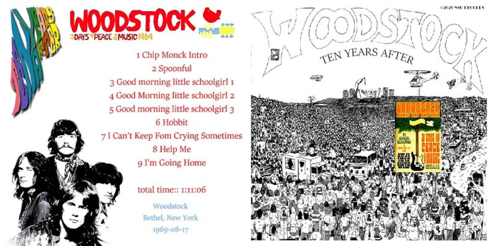 Ten Years After - Live at Woodstock Festival 1969 Ltd Cd - Etsy