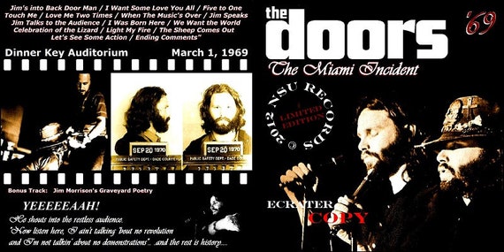 The Doors Miami Incident 1969 March 1st Ltd Cd - Etsy