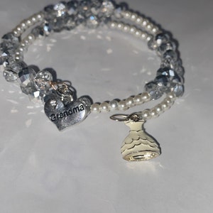 Grandma beaded charm bracelet-#VJJ42;