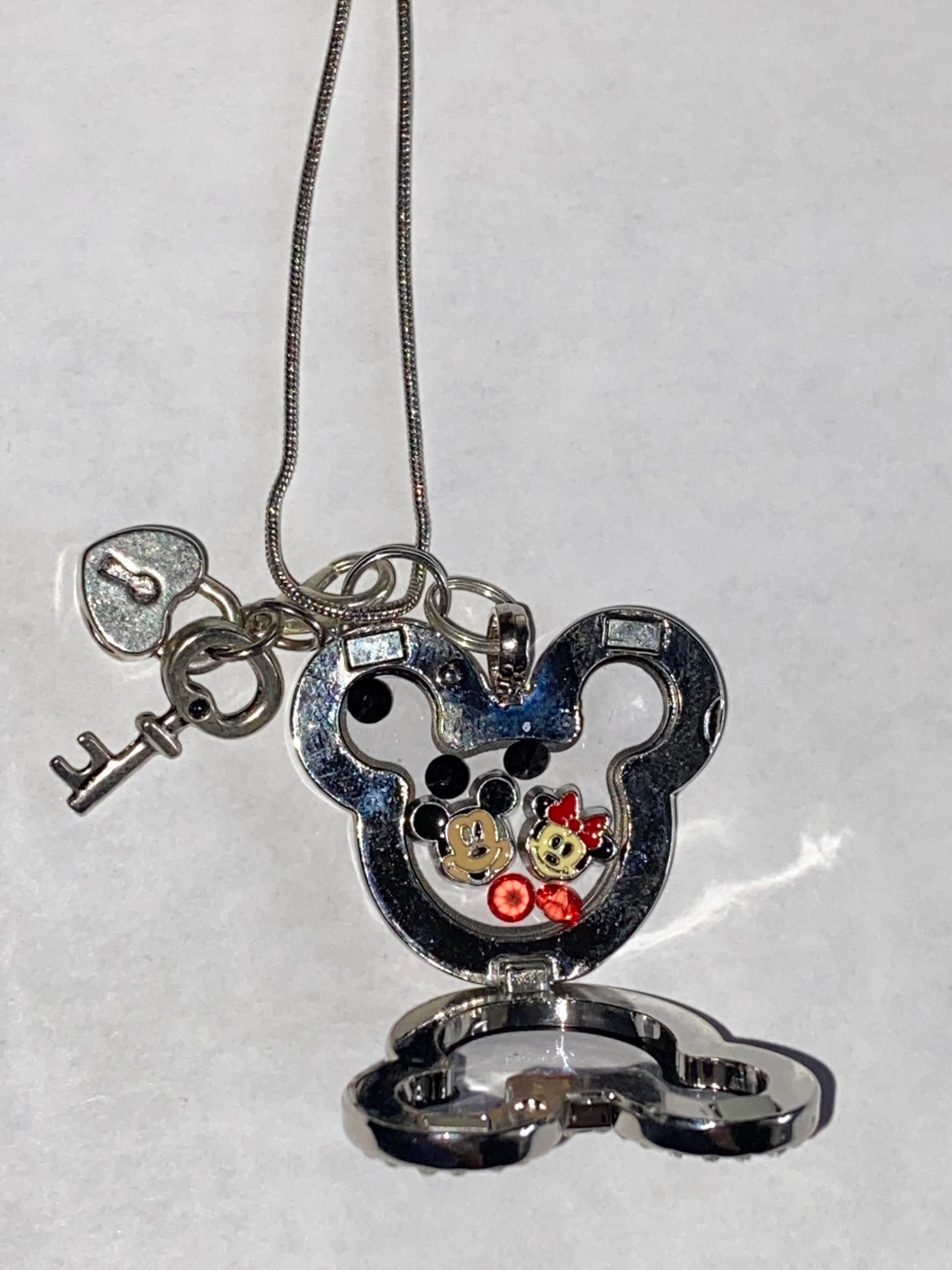 Inspired by Mickey and Minnie Mouse Head Locketvjj39 Etsy