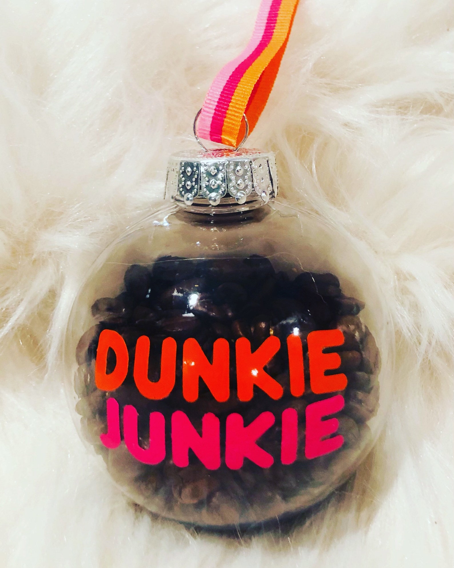 Custom Christmas Ornament. Dunkie Junkie. Dunkin Donuts Christmas