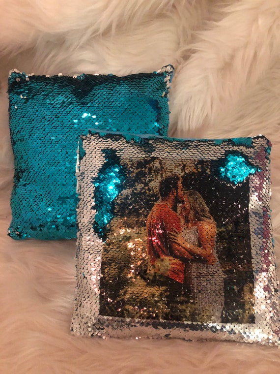 Custom Sequin Pillows. Personalized Gift. Your Photo Onto Etsy