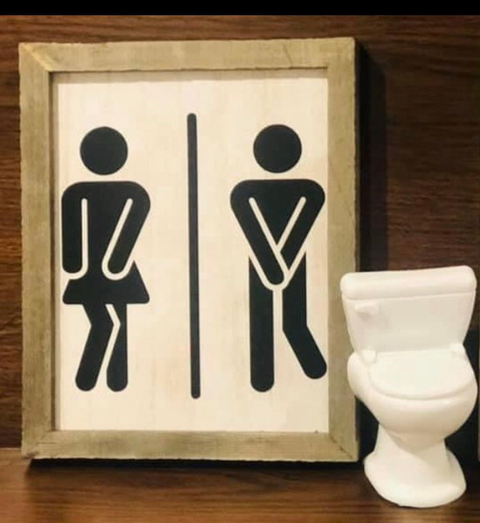 Custom Restroom Decor. Stick Figure Bathroom Sign.. Have to Use ...